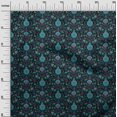 thumbnail image 3 of oneOone Rayon Black Fabric Florals Craft Projects Decor Fabric Printed By The Yard 56 Inch Wide, 3 of 4