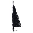 thumbnail image 3 of vidaXL Demi-Arbre de Noël Artificiel avec Support Noir 120 cm PVC, 3 of 5