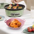 thumbnail image 4 of Pink Reusable Fryer Liner In Pink Silicone For Air Fryer #43u31, 4 of 4