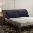 thumbnail image 2 of Microfiber Pillowcases 2 Pcs with Embroidery Zipper Closure Navy Travel, 2 of 7