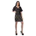 thumbnail image 3 of Moomaya Robes Modestes Femmes Robe Imprimée Shorts Femmes Col en V Tenue Décontractée, 3 of 6