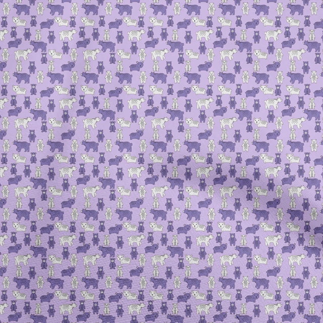 oneOone Velvet Purple Fabric Animal Sewing Craft Projects Fabric Prints By Yard 58 Inch Wide