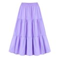 thumbnail image 1 of Cameland Womens Plus Size Midi Skirts Casual Solid Color High Waist Ruffle Skirts, 1 of 2