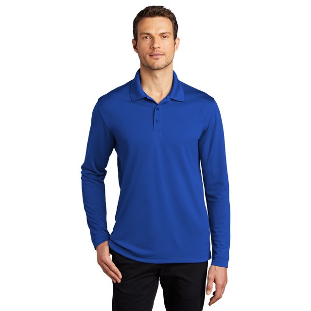Port Authority Polo à Manches Longues en Micro-Maille UV Dry Zone K110LS