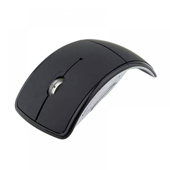 Wireless Arc Mouse USB 2.4G Computer Folding Mouse Foldable Mini Travel Mouse Easy to Carry for Laptop Notebook Desktop Computer(Blue)