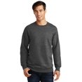 thumbnail image 1 of Port & Company ® Chandail en Molleton à Col Rond Préféré des Fans. Pc850 S Gris Charbon Foncé, 1 of 2