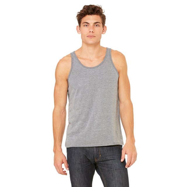 The Bella + Canvas Unisex Jersey Tank Top - DEEP HEATHER - M