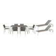 thumbnail image 1 of Pangea Home David 9 Pièces Moderne Aluminium Patio Salle à Manger Ensemble en Blanc/gris, 1 of 20