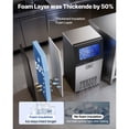 thumbnail image 3 of KFFKFF Commercial Ice Maker Machine, 100 lbs/24h with 30 lbs Storage Capacity, Built-in/Freestanding/Under Counter, Stainless Steel Ice Maker with LED Display & Self-Cleaning, 3 of 9