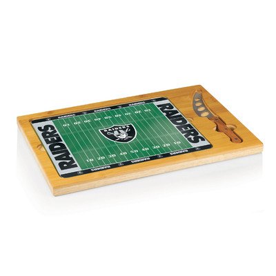 Oakland Raiders - Icon Cutting Board/Tray and Knife Set by Picnic Time (Football Design)