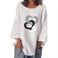 thumbnail image 1 of CEHVOM T-shirt à Manches Longues pour Femme, Col Rond, Imprimé, Ample, Décontracté, Mode, Automne, 1 of 5