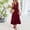 🔥 Wine, variant on Sentmoon Sundresses for Women Vacation Sleeveless V Neck Womens Dress Spring Solid Color Regular Fit Plus Size Sun Dress Breathable for Travel and Vacation XL