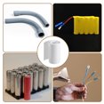 thumbnail image 4 of Unique Bargains Tubes Rétractables en PVC Largeur Plate 75mm pour Trois 18650 2 Mètres Blanc, 4 of 4