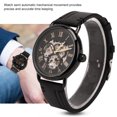 thumbnail image 4 of Watch Chronograph Analogu, Fashionable Leisure Wrist Watch, Leather Semi-automatic Hollow Pattern Men's Mechanical Watch, 4 of 8