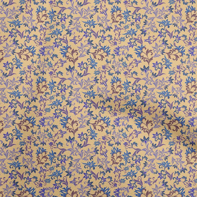 oneOone Rayon Light Peach Fabric Asian Suzani Sewing Material Print Fabric By The Yard 56 Inch Wide