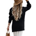 thumbnail image 2 of Innerwin Chandail d'Hiver Chaud pour Femmes, Décontracté, Col Roulé Mi-Haut, Ample, Noir 3TG, 2 of 3