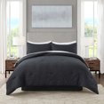 thumbnail image 1 of JML 3 Piece Queen Comforter Set - All Season 480GSM Down Alternative Comforter, Black, 1 of 5
