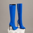 thumbnail image 4 of EGNMCR Knee High Boots Fashion Autumn Winter High Heel Pointed Side Zipper Lady High Boots, 4 of 9