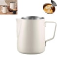 thumbnail image 2 of Hearth & Gear Milk Frother Cup Milk Frother Cup Stainless Steel Milk Frother Cup Large Metal Milk Frother Cup Steaming Pitcher For Coffee Milk Large Glass Food Storage Containers And Mug Set Large, 2 of 6