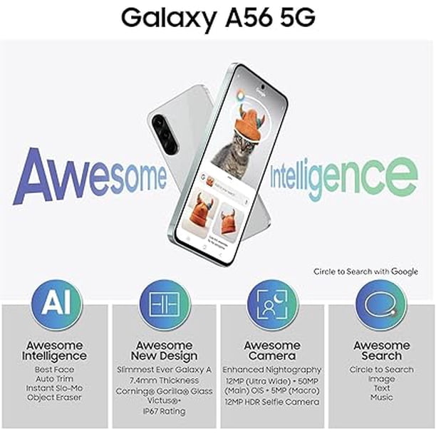 Brand New - Samsung Galaxy A56 5G 2025 Model Smartphone | 8GB RAM
