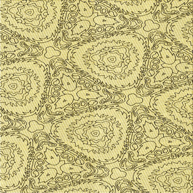 Ahgly Company Tapis d'Intérieur Lavable en Machine Carré Transitionnel Jaune Soleil, 5 Pieds Carré