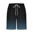 thumbnail image 4 of RKSTN Swim Shorts for Mens Gradient Print Ultra Plus Size Color Blocking Elastic Waist Drawstring Casual Versatile Beach Vacation Board Shorts with Pockets, 4 of 4