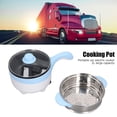 thumbnail image 3 of Portable Electric Cooking Pot, Safe Prevent Drying Car Electric Cooking Pot Automatically Cut Off Non Stick with Steaming Pot for Camping, 3 of 7
