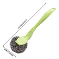thumbnail image 3 of WHEANG 1 Pcs Brosse à Récurer avec Manche Vient 1 Pcs Brosse à Récurer à Manche Court en Acier Inoxydable avec 1 Pcs Brosse à Récurer à Fil de Rechange pour Casseroles et Poêles, 3 of 5