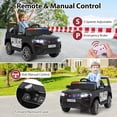 thumbnail image 4 of OLAKIDS Ride on Police Car, 12V Kids Battery Powered Electric Vehicle with Siren, Flashing Lights, Bluetooth, Music, MP3, USB, Power Display, Spring Suspension, Aged 3-8 Years, 4 of 9