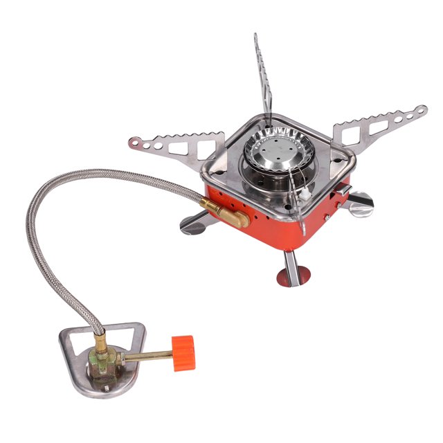 Réchauds Portables de Randonnée, Dispositif d'Allumage Électronique Simple Antidérapant Facile à Nettoyer Réchaud de Camping Stable pour Carrés de Pêche avec Tube