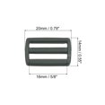 thumbnail image 2 of Unique Bargains 5/8 Inch Tri-Glide Slide Buckles Webbing Strap Fastener, Sea Green, 100 Pack, 2 of 5