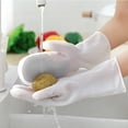 thumbnail image 4 of Reusable Dishwashing Gloves with Scrubber Palm | Rubber Kitchen Cleaning Gloves for Hand Protection | Household Wash Gloves for Utensils Pots Plates Cookware, 4 of 8