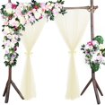 thumbnail image 1 of 1 Panel Fiber Sheer Backdrop Curtain Arch Drapes Wrinkle-Free 5ft x 9.2ft, 1 of 24