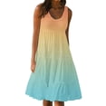 thumbnail image 1 of Yuyuzo Robes d'Été pour Femmes Robe Décontractée d'Été pour Femmes Sans Manches à Col Rond Tunique Ample Robe Débardeur Robe Bohème de Plage pour les Vacances, 1 of 1