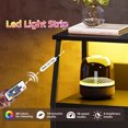 thumbnail image 4 of Eunos Petite Table de Chevet avec Station de Charge pour Chambre, Commode Noire avec Étagères de Rangement, 4 of 7