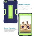 thumbnail image 3 of Mignova for Lenovo Tab E8/TB8304F 8.0 Inch Tablet Case,Heavy Duty Shockproof Hybrid Rugged Hard Armor Full Body Protective Case with Built-in Stand for Lenovo Tab E8/TB8304F 8.0 Inch(Navy/Green), 3 of 7