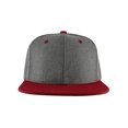 thumbnail image 2 of Top Headwear Flat Bill Adjustable Snapback Cap - Grey/Red, 2 of 2