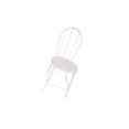 thumbnail image 1 of serony Simulation 1/6 Scale Dollhouse Mini Model Metal Dinning Chair White, 1 of 9