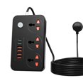 thumbnail image 1 of Power Strip With 3 Outlets 4 Usb Ports And 2 Type C Ports 2500W Surge Protector 6.6 Feet Cord Overload Protection For Home Office 13.47Oz, 1 of 6