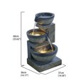 thumbnail image 4 of Bol Cascade de 24 Pouces H Eau Fountain Outdoor Gris à Plusieurs Niveaux avec DEL, 4 of 4