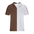thumbnail image 3 of Styesk T-Shirts pour Hommes Pull à Boutons Manches Courtes Col Rabattu Chemise Haut Blouse, 3 of 4