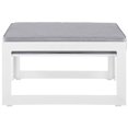 thumbnail image 2 of Modway Fortuna Modern Aluminum Patio Ottoman in White/Gray Finish, 2 of 3