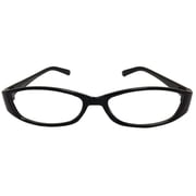 Men Women Reading Glasses Frame Shape 3 Lightweight Solid Black Strength +2.25