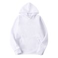 thumbnail image 1 of Yeahdor Men's Basic Long Sleeve Drawstring Hoodie Sweatshirt Casual Solid Color Pullover Tops White XL, 1 of 3