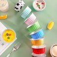 thumbnail image 3 of 1 Set Tasse de Cuisson de Qualité Alimentaire Résistant à la Chaleur avec Couvercle Antiadhésif Feuille d'Aluminium Décorative Cuisson Cupcake Résistant à la Graisse Emballage Muffin Tasse Fournitures de Cuisine, 3 of 8