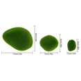 thumbnail image 3 of 6 Pieces 3 Sizes Artificial Moss Rocks Faux Green Moss Home Garden Decorative, 3 of 8