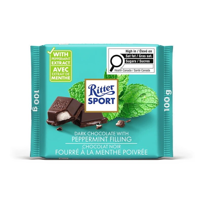 Ritter Sport Dark Chocolate with Peppermint, 100 g