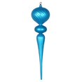 thumbnail image 2 of Vickerman MT195412 25 in. Turquoise Matte Glitter Finial Ornament, 2 of 3