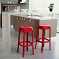 thumbnail image 3 of Compamia Fox 30" Polycarbonate Patio Bar Stool in Glossy Red, 3 of 4