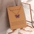 thumbnail image 2 of Purple Butterfly Pendant necklace, 2 of 3